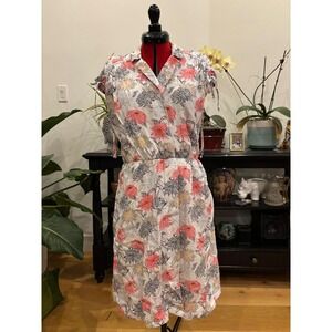 Ladies M Frilli Exchange Midi Floral Dress‎ Tie Sleeve Casual cottage core